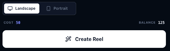 RallyReel create button